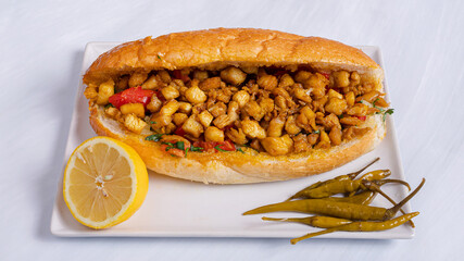 Tantuni isolated close up