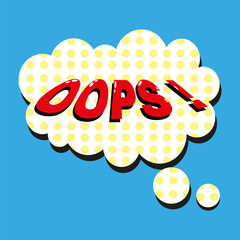 OOPS! bubble chat comic book cloud