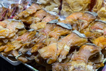 Dry conch sell in the seafood store