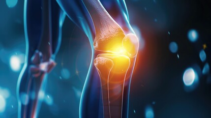 Knee paint, medicine anatomy body tibia accident, health scan treatment red, leg injury care.