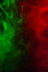 Red steam on a black background.