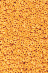 Corn-flakes background and texture. Top view.