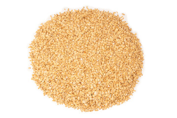 Oat-flakes isolated on a white background.