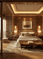 Luxury Hotel Bedroom with Private Terrace