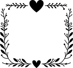 Obraz premium Minimal style wreath png. Floral wreath png. Floral frame png. Transparent background