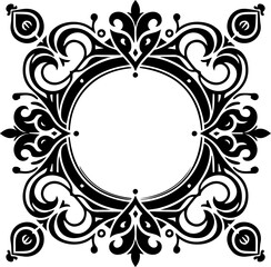 Minimal style wreath png.  Floral wreath png. Floral frame png. Transparent background