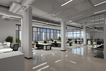 Modern office space architecture design 