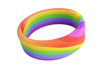 Obraz premium Pride wristband, isolated on solid white background, PNG di-cut style, realistic photo style, object as model