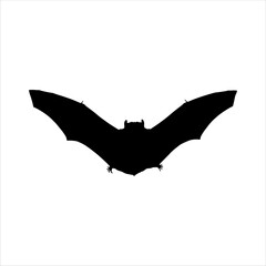 Animal bat silhouette isolated on white background. Bat icon vector illustration design.