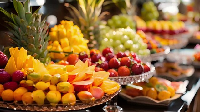 Sample new and exciting flavors and rediscover old favorites at this exotic fruit buffet.