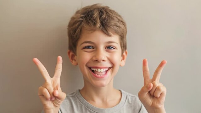 Energetic Child: Vibrant 10-Year-Old American Expressing Joy