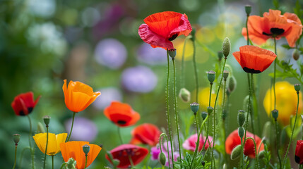 Obraz premium Papaver flower in garden