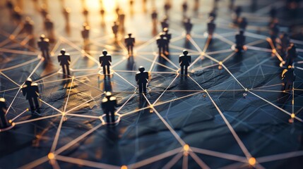 connected professionals abstract network illustrates business contacts corporate relationships strategic partnerships dynamic 3d rendering