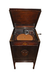old gramophone transparent
