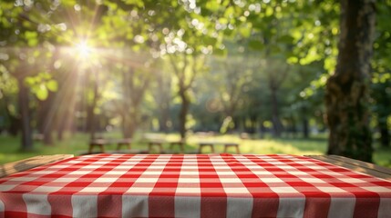 Impressionistic Picnic: Table Setting Amidst Nature's Canvas