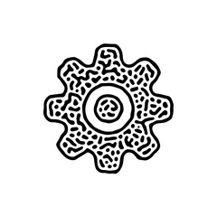 Unique Gear Setting Symbol Icon