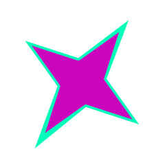 Element abstract pop art retro style 80s-90s geometric shapes