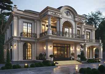 Fototapeta premium European style villa