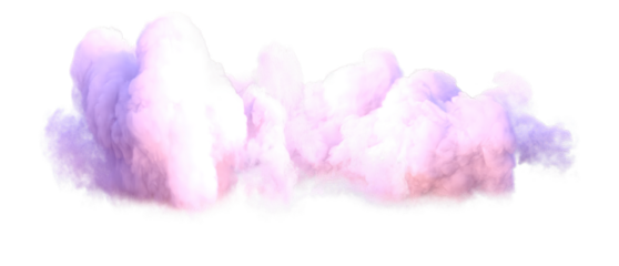 Pink clouds on transparent backgrounds, Cloud 3d clipart