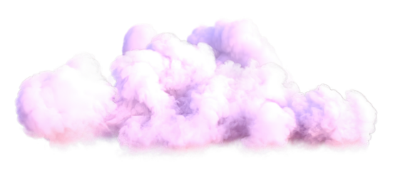 Pink cloud Isolated on Transparent background.