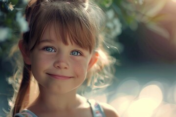Smiling little girl portrait