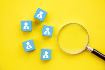 Recruitment of employee or Headhunter concept; Human resource management