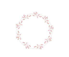 pink leaf frame logo