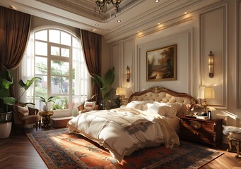 European-style luxury bedroom