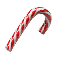 Obraz premium 3d christmas candy cane on transparent background