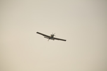 Air Tractor AT-802 Fire fighting Aircraft puts out a forest fire
