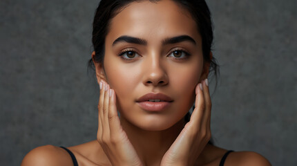 portrait of a woman skin care 