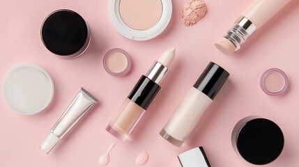 Obraz premium A set of makeup primers with different benefits