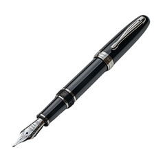 Elegant black pen with a silver nib