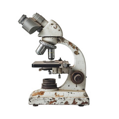 Fototapeta premium Antique microscopes, vintage scientific instruments, used for magnification and research