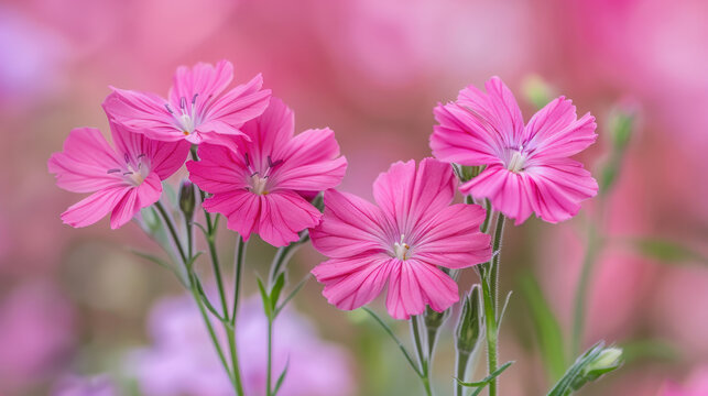 Lychnis sieboldii flowers blooming