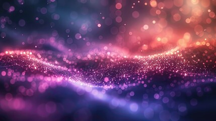 soft glowing dots twinkling lights in a sea of colors, colorful abstract background