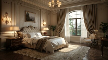 European-style luxury bedroom
