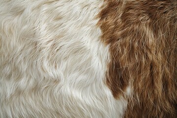 Abstract texture of very soft Goat leather with brown and white colored hair and fur