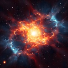 Obraz premium Amazing nebula. Stars and galaxies in space. Space background. Generative AI.