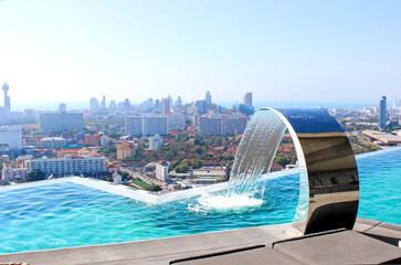 Luxurious Infinity Pool with Stunning City View, Pattaya, Thailand