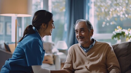 The nurse and elderly patient