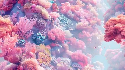 Naklejka premium Coral reef in the sea