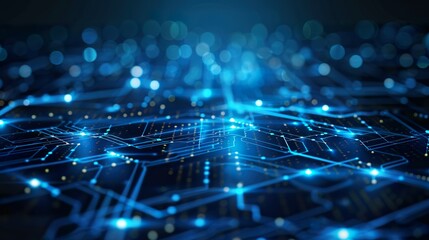Obraz premium Digital background perfect for tech processes, neural networks, artificial intelligence, data transfer and encryption,