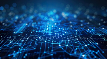 Obraz premium Digital background perfect for tech processes, neural networks, artificial intelligence, data transfer and encryption,