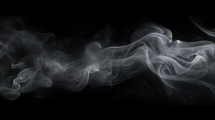 Obraz premium Overlays of smoke, fog, and mist create an atmospheric effect on a black background