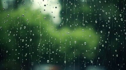 Raindrops on a windowpane.