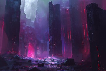 A dark and ominous place with a sense of unease