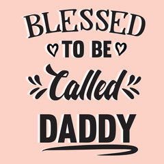 Happy Father's Day Calligraphy greeting card. Banner Vector illustration.