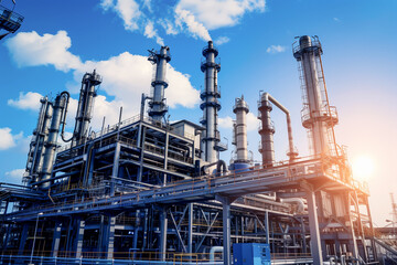 Oil and gas refinery industry factory area zone