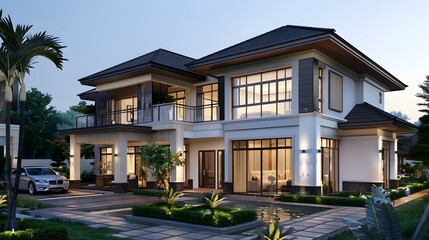 A modern style villa